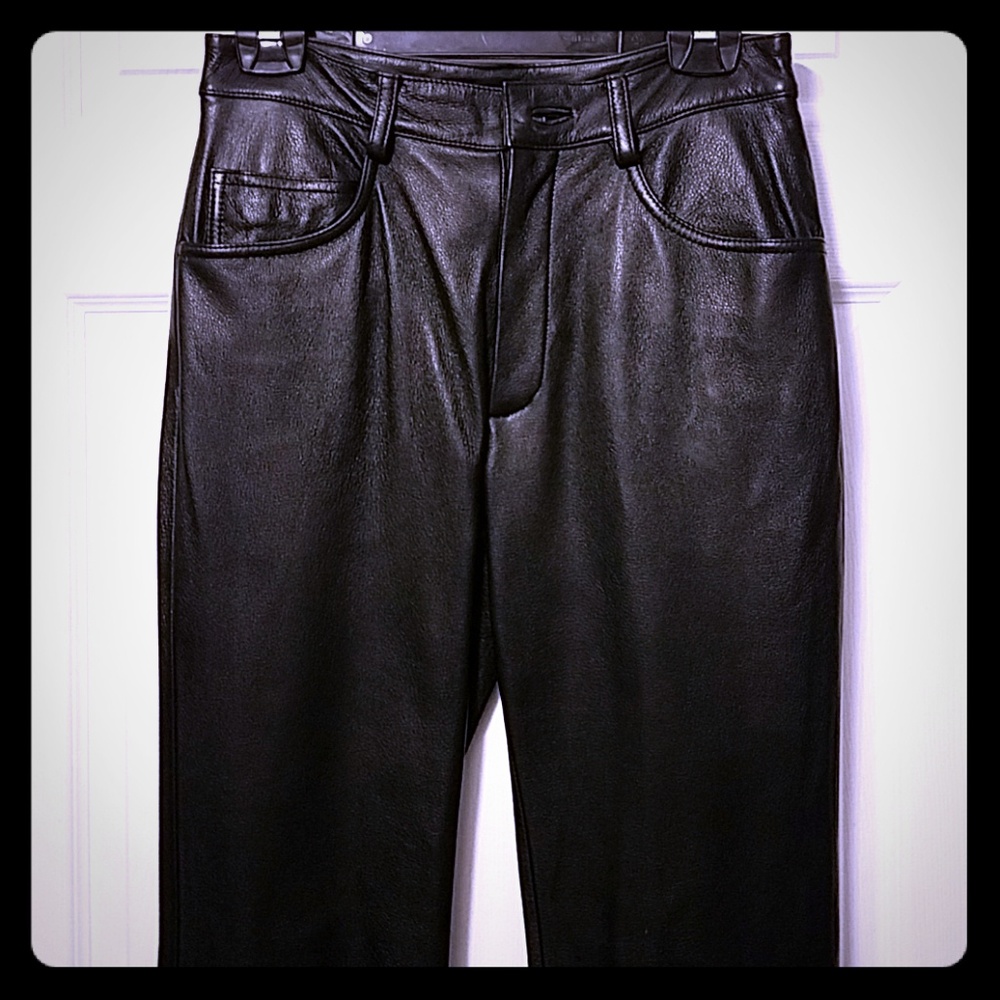 Womens leather jeans